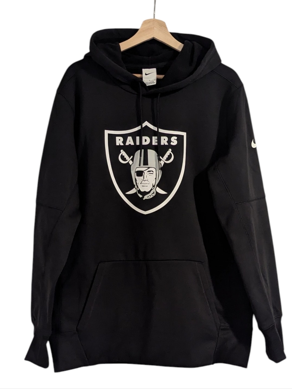 Nike Raiders Black Pullover Hoodie Mens, L
